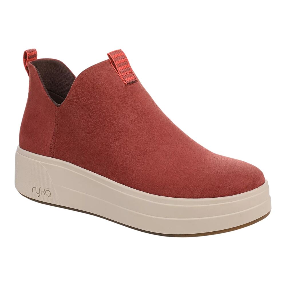 Ryka Women's Vivie Water Repellent Ankle Booties Red Ochre Size 10